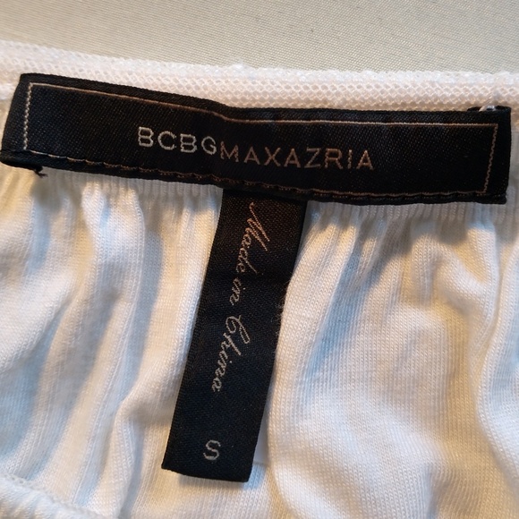 BCBG White Libby Striped Jacquard Mini Dress - Picture 5 of 7